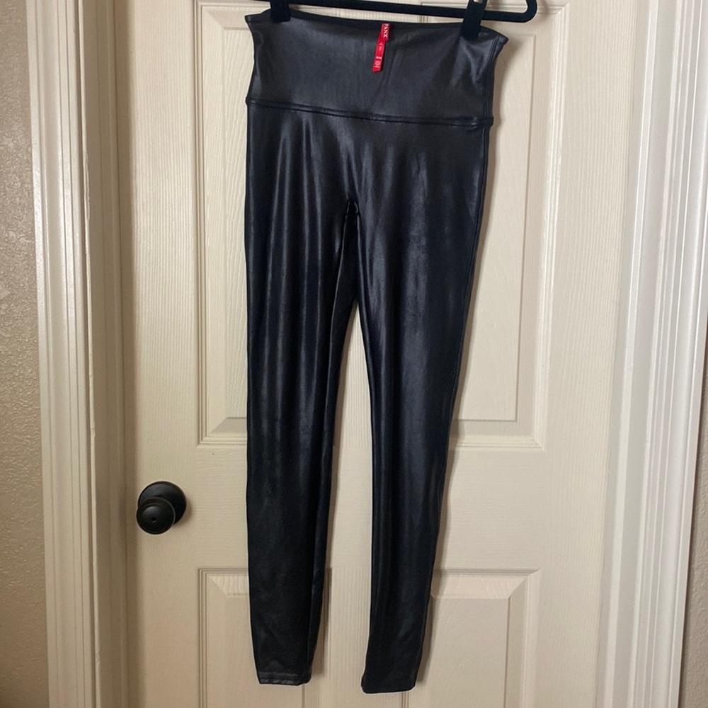 SPANK faux leather leggings size M. Never worn.